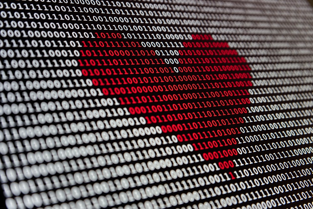 heart shaped computer bits